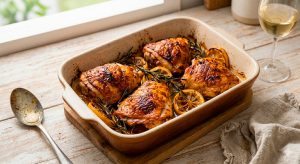 004 Muslos de pollo al horno con romero y limon